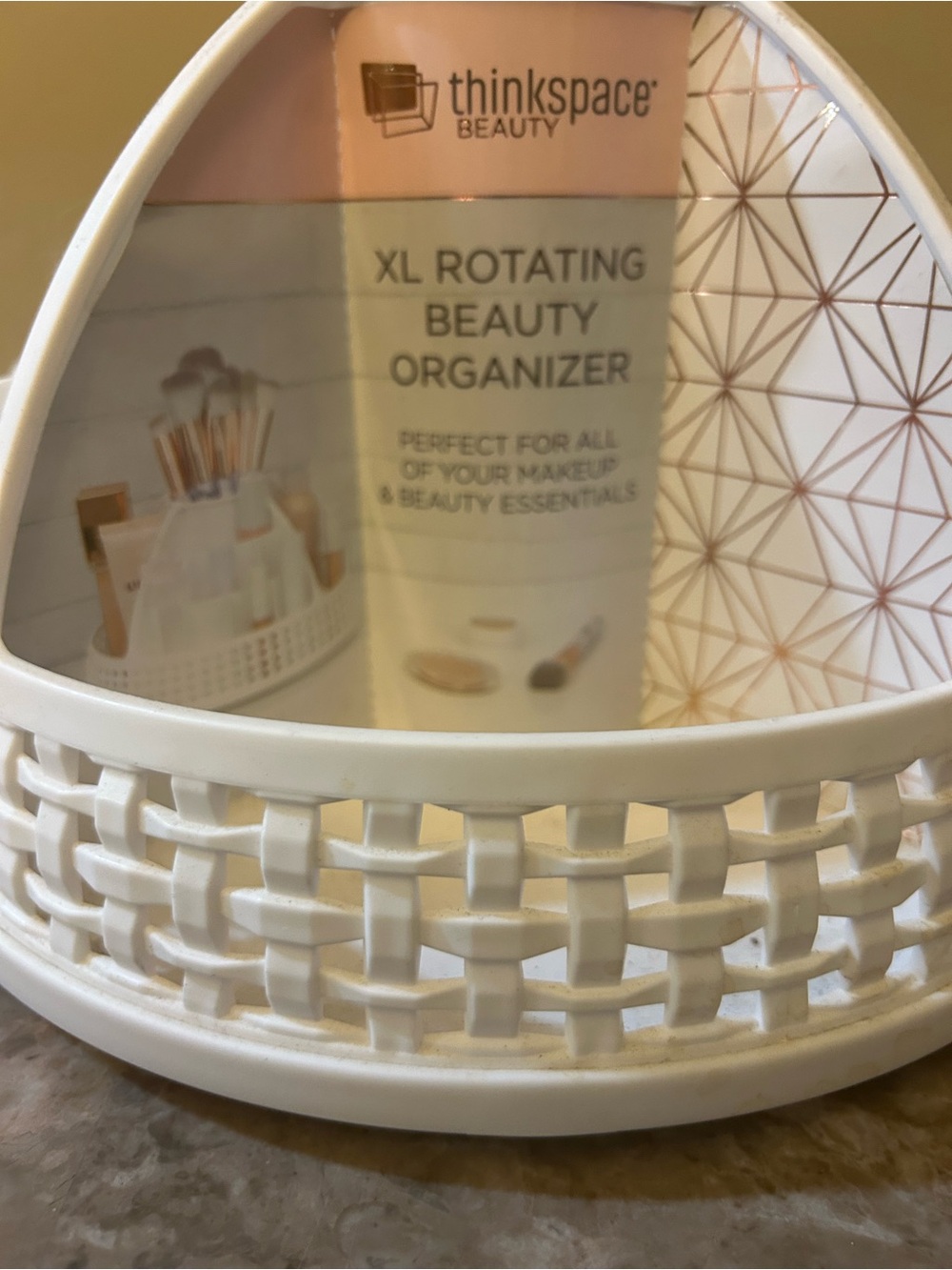White XL Rotating Beauty Organizer
